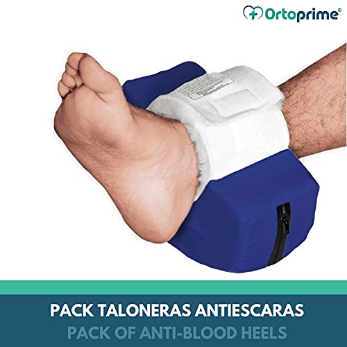 OrtoPrime PACK 2 Taloneras Antiescaras Impermeables Forma Curva - Protector Talones Antiescaras - Cojines Antiescaras Ortopédicos para Pies (Patucos Antiescaras Talla Universal)