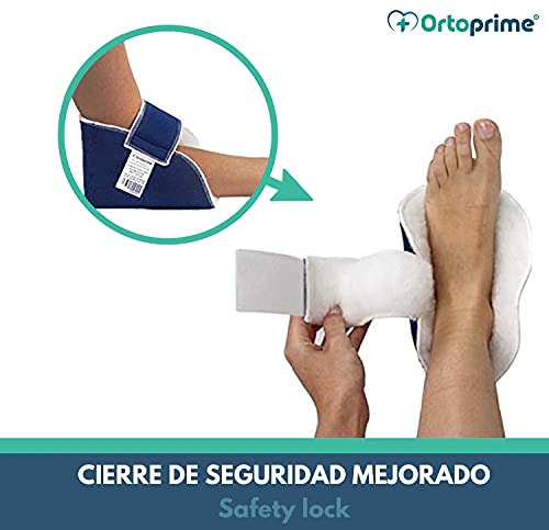 OrtoPrime Par PATUCOS Antiescaras Azules 2 UNIDADES - Protector Talones + Codos PREVENCIÓN Úlceras y llagas - Taloneras Antiescaras UNIVERSAL - Cojín Antiescaras Pies Suave + Cómodo