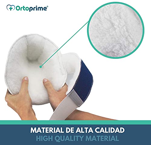 OrtoPrime Par PATUCOS Antiescaras Azules 2 UNIDADES - Protector Talones + Codos PREVENCIÓN Úlceras y llagas - Taloneras Antiescaras UNIVERSAL - Cojín Antiescaras Pies Suave + Cómodo