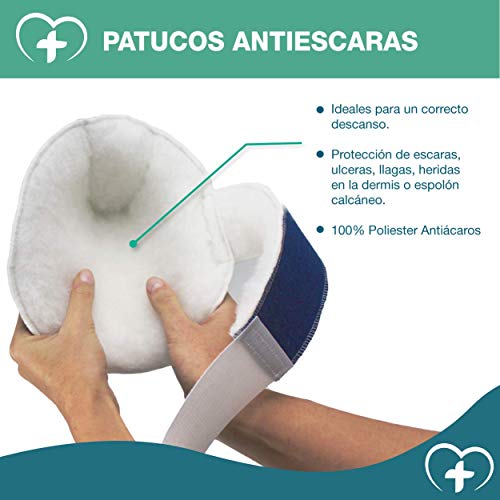 OrtoPrime Patuco Antiescaras DERECHO - Protector Talones + Codos Antiescaras PREVENCIÓN Úlceras y llagas - Talonera Antiescaras UNIVERSAL - Cojínes Antiescaras Pies Suave + Cómodo