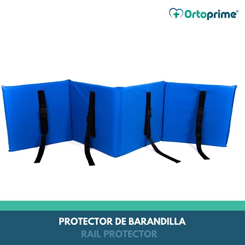 OrtoPrime Protector de Barandilla para Cama Adultos y Niños - Barrera de Seguridad Ortopédica Quitamiedos Cama - Cubrebarandillas Camas Barrera Protectora (Barandilla NO INCLUIDA)