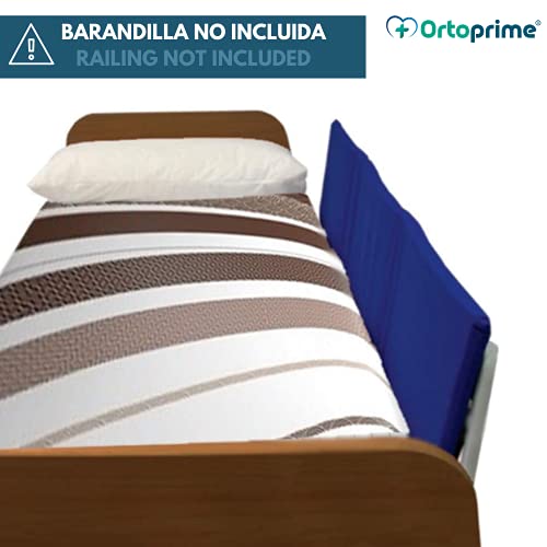 OrtoPrime Protector de Barandilla para Cama Adultos y Niños - Barrera de Seguridad Ortopédica Quitamiedos Cama - Cubrebarandillas Camas Barrera Protectora (Barandilla NO INCLUIDA)