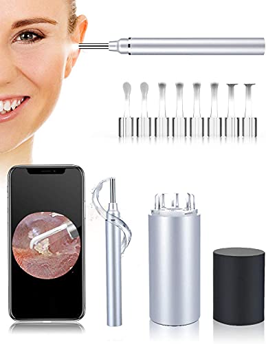 Otoscopio Digital WiFi-OVIFM 3,9mm HD Endoscopio Oido con 6 LED y Caja de Almacenamiento, Camara Endoscopica Inalámbrico con Herramienta de Limpieza de Oidos, Soporte para Movil，IPhone y Android