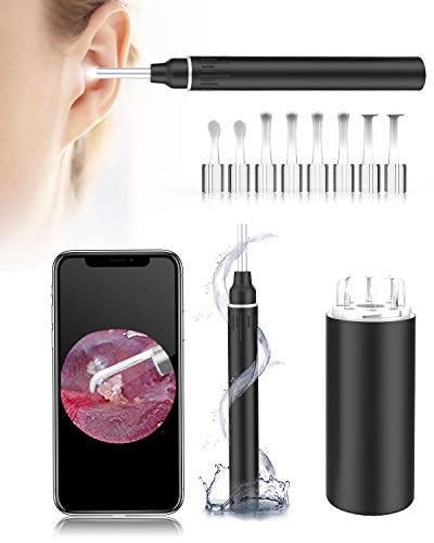 Otoscopio Digital WiFi-OVIFM 3,9mm HD Endoscopio Oido con 6 LED y Caja de Almacenamiento, Camara Endoscopica Inalámbrico con Herramienta de Limpieza de Oidos, Soporte para Movil,IPhone y Android