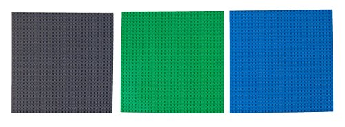 Pack de 6 Bases para Construir - Compatible con Todas Las Grandes Marcas - 25,4 x 25,4 cm - Verde, Azul y Gris