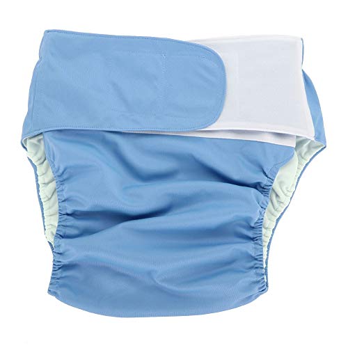 Pañales para adultos Paño para adultos Pañal reutilizable Lavable Pañal grande ajustable (Color : Azul)