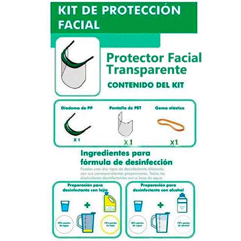 Pantalla Protección Facial –Protector Facial Antivaho. Ajustable con Seguridad para Niños y Adultos. Pack 1 unidad. Visera Protectora Transparente para la Cara Face Shield