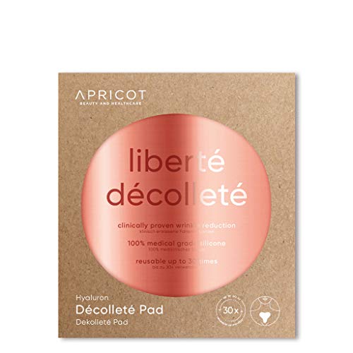 Parche para escote APRICOT - 30 usos - ORIGINAL de Alemania - Parche antiedad fabricado en silicona médica - ¡Eficacia clínicamente testada! GANADOR DEL GERMAN INNOVATION AWARD