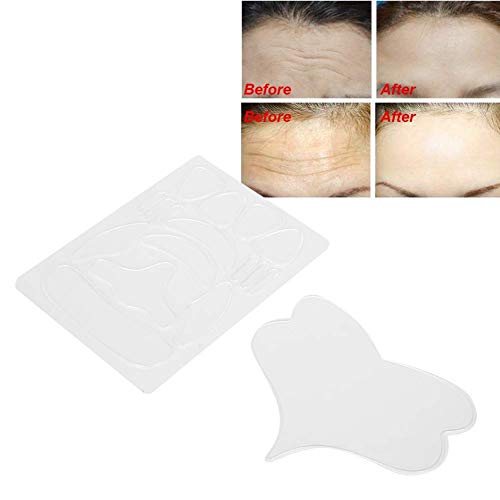 Parches Antiarrugas, 17pcs Facial Patches, Parches Faciales Antiarrugas para la Elasticidad y Estiramiento la Piel Rejuvenecidos, Almohadilla de Silicona Reutilizable para Frente los Ojos y Barbilla