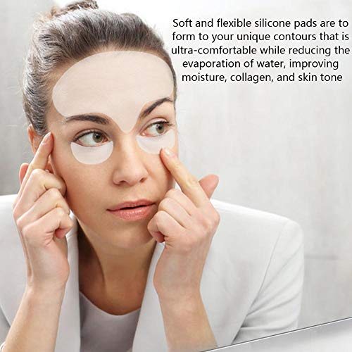 Parches de Arrugas de Silicona para Facial,Cara Frente + Ojos Pads Antiarrugas Lines Collagen Frown Eliminación Reutilizable Anti-envejecimiento para la elasticidad de la piel rejuvenecida