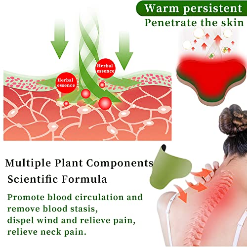 Parches de Calor Parches Alivio del Dolor, Parches de Calor Cuello Parche Autocalentador Parches Alivio del Dolor, Alivia la Inflamación Músculos Articulaciones,12 Piezas