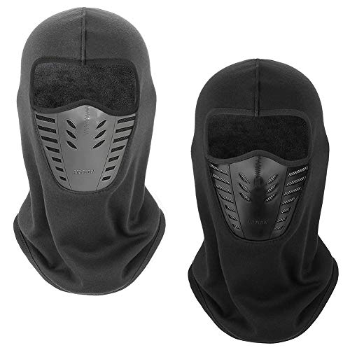 Pasamontañas Moto, BESTZY Pasamontañas Facial de Deportes Invierno para Ciclismo, Esqui, Senderismo, Snowboard (Gris Negro)