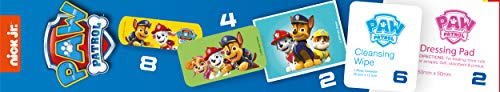 Paw Patrol Tiritas Para Niños | x22 | 6 Toallitas Limpiadoras de Heridas con Solución Salina | Sin látex | Hipoalergénico | Prueba de lavado | Certificado CE