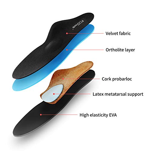 PCSsole La plantilla apoya la plantilla ortopédica funcional suave del pastel del alto arco, pie plano de la inserción, fascitis plantar, dolor de pie EU41-42(27cm)