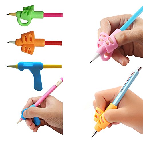 Pencil Grip, Dsaren 6 Piezas Agarres para Lápices Ergonómico Escritura Ayuda Agarre Postura Corrección Herramienta para Niños Adultos Necesidades Especiales