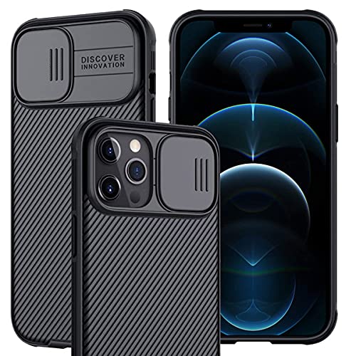 Pengkun 3 en 1 Funda para iPhone 12 Pro Funda Deslizante Cámara Proteger, Protección cámara Carcasa Cubierta cámara Deslizante Proteger Ultra Delgado Estuche Híbrida PC Anti Choque Anti arañazos