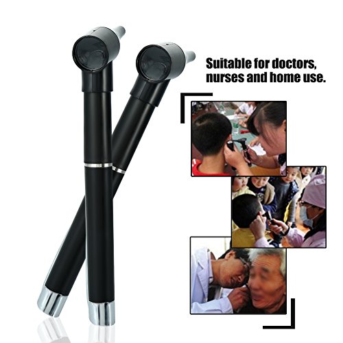 Penlight médico oído,Zoom 3x Linterna de diagnóstico médica Otoscopio Cuidado del oído Lente de aumento Linterna clínica Pluma de luz LED