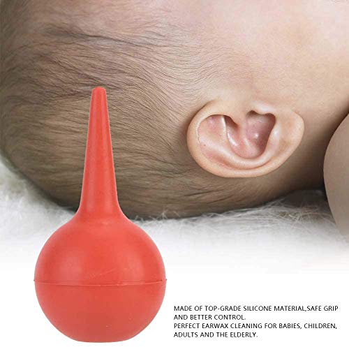 Pera de goma, Limpiador de Oídos, Removedor de Cera de Oído, bola de limpieza de goma, Ear Wax Removal Tool, Para bebés, jóvenes y adolescentes adultos (rojo, 75ml)