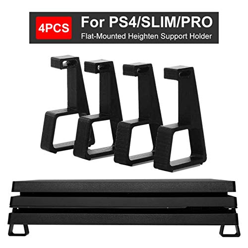 perfeciti 4 Piezas Pies De Enfriamiento Soporte De Soporte De Aumento De Montaje Planos Patas De Enfriamiento Horizontal Soporte Soporte De Consola Soporte para PS4 / Slim/Pro