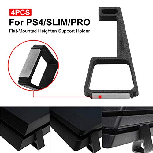 perfeciti 4 Piezas Pies De Enfriamiento Soporte De Soporte De Aumento De Montaje Planos Patas De Enfriamiento Horizontal Soporte Soporte De Consola Soporte para PS4 / Slim/Pro