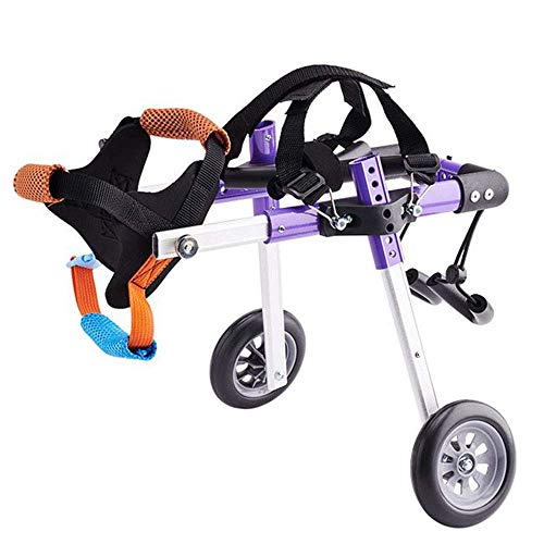 Perro Silla de Ruedas Ajustable Perro Ruedas Silla de Ruedas Carro de Perros discapacitados Asistida Paseo de Coches de Rehabilitación Patas traseras minusválidos Perros (Size : X-Small)