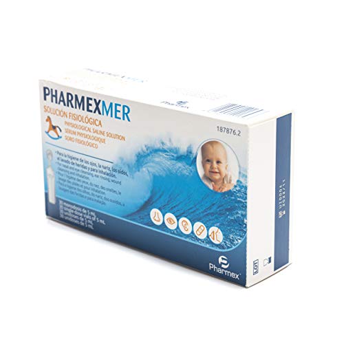 Pharmexmer - Suero Fisiológico - Para La Higiene De Ojos, Nariz, Oídos, Lavado De Heridas Y Para Inhalación - 30 Monodosis De 5 ml