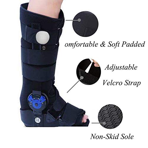 PHASFBJ Botas Ortopedicas, Air Fracture Walker Férula Nocturna para Fascitis Plantar Ligera y Suave Soporte Ferulas Plantillas Ortesis Soporte y Protección para Tobillo y Pie Rotos,M