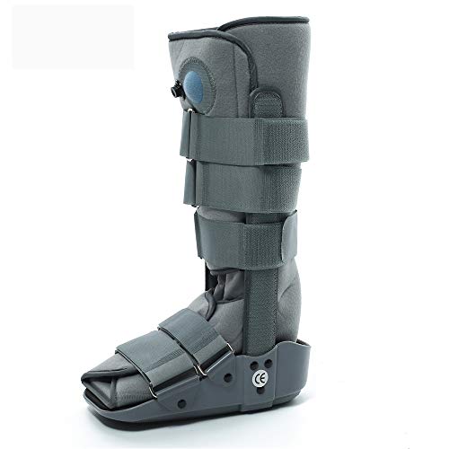 PHASFBJ Fascitis Plantar Férula Nocturna, Tobillera de Pie para Fractura de Botas para la Fascitis Plantar Dolor del Talón Adecuado Air Cast Walker Corto Pies Soporte,Gris,XL