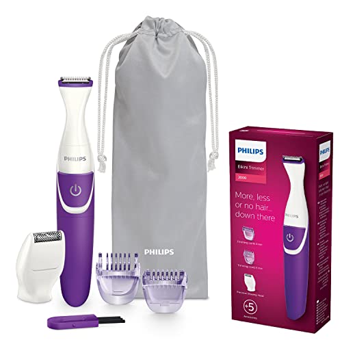 Philips BRT383/15 - Recortadora de precisión femenina, color blanco y morado