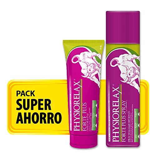 Physiorelax PACK AHORRO Physiorelax: Forte Plus 75ml + Forte Plus Spray 150ml (Kit de Masaje) 220 ml