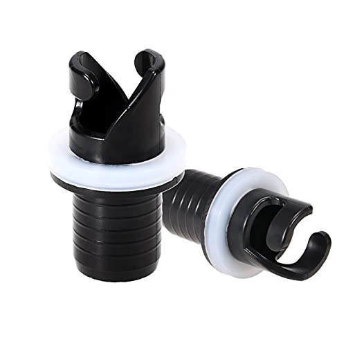 Piezas para kayaks y piraguas 2 Unids Barco inflable Kayak Válvula de aire Adaptador de la válvula de la bomba de la bomba de la bomba del pie de la manguera del conector del kayak Accesorios