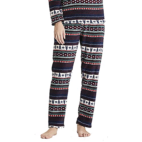 PimpamTex – Pijama Coralina de Mujer Otoño-Invierno de Manga Larga Polar Calentito con Tacto Suave – (L, Christmas)