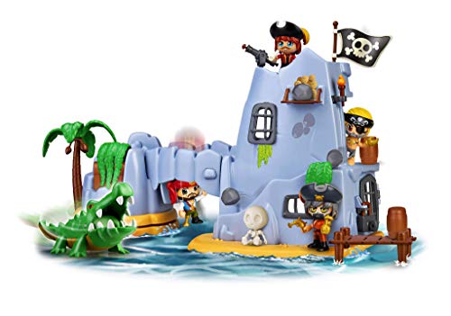 Pinypon Action- Isla Pirata del Capitán Caimán con 2 Figuras, niñas de 4 a 8 años (Famosa 700015637)