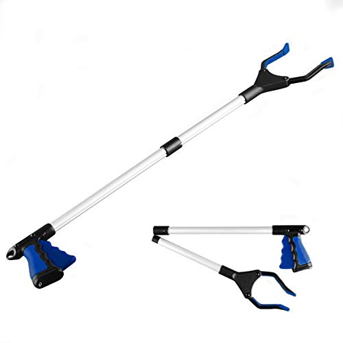 Pinza Larga,82cm Alcanzar Objetos Herramienta de Captura Plegable, Brazo Más Largo para Recoger Basura, para los Viejos, Discapacitados y Trabajadores Sanitarios