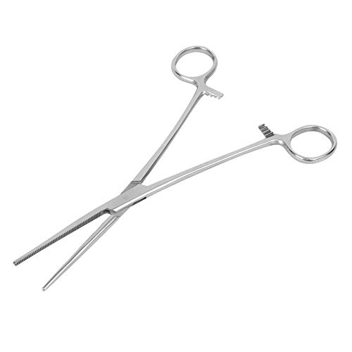 Pinzas hemostáticas, pinzas para pinzas de pelo para mascotas con punta recta, pinzas hemostáticas de acero inoxidable de 20 cm Pinzas para depilación de mascotas Pinzas de