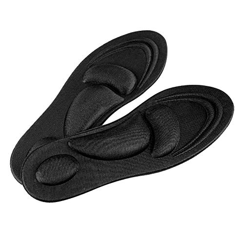 Plantilla de soporte de arco ortopédico, pies planos, almohadilla de espuma de memoria, accesorios de confort de fascitis plantar(Hombre-Negro)