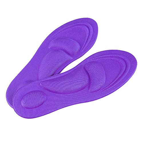 Plantilla de soporte de arco ortopédico, pies planos, almohadilla de espuma de memoria, accesorios de confort de fascitis plantar(Mujer-Morado)