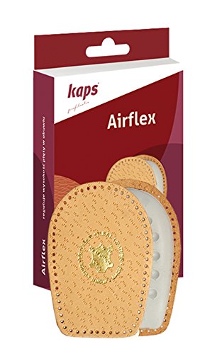 Plantilla Para El Talón de Cuero Auténtico Con Almohadilla De Espuma, Plantillas Ortopédicas Para Zapatos Para Hombres Y Mujeres, Kaps Airflex, Todos Los Tamaños (41-43 EUR)