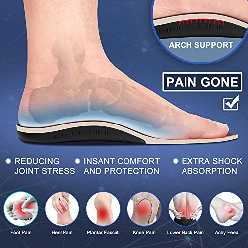 Plantillas Fascitis Plantar Soportes De Arco Plantillas Ortopedicas Taloneras la Absorción de Choque Plantillas Gel Mujer Plantillas Hombre Plantillas Para Correr para pies planos(XS)