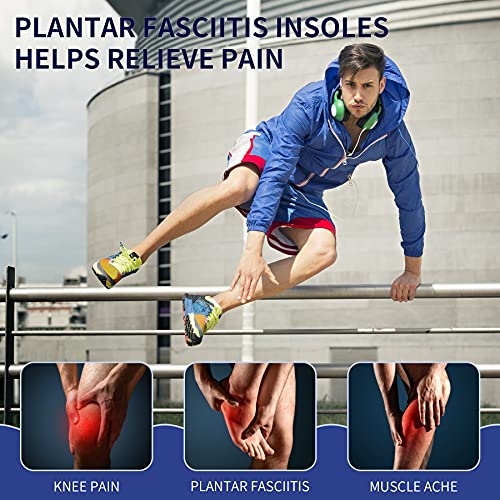 Plantillas Gel Mujer y Hombre Trabajo QBK Plantillas Metatarsalgia con Diseño Patrón Ondas Verano Soporte del Arco Plantilla Espolon Calcaneo para Pies Planos Fascitis Plantar y Alivio Dolor,S