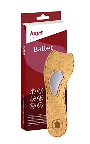 Plantillas Ortopédicas de Cuero 3/4 para Zapatos y Tacones Altos Con Soporte Para el Arco, Plantillas de Zapatos Con Punta Abierta Para Mujeres, Ballet Kaps (38 EUR)