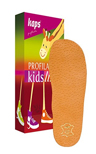 Plantillas Ortopédicas y Anatómicas de Cuero para Niños para Zapatos y Botas, Preventivas con Soporte del Arco Longitudinal, de Kaps Anatomix Kids, Todas las Tallas (33-34 EUR / 1-2 UK Niños)