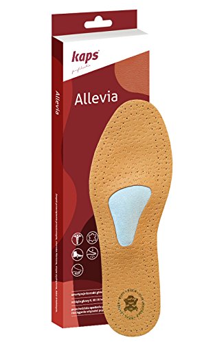 Plantillas Zapatos Ortopédicas Cuero para Neuroma de Morton y Dolor de Pies, con Soporte y Almohadilla para Arco Metatarso, para Hombres y Hujeres, Kaps Allevia, Todas las Tallas (38 EUR)