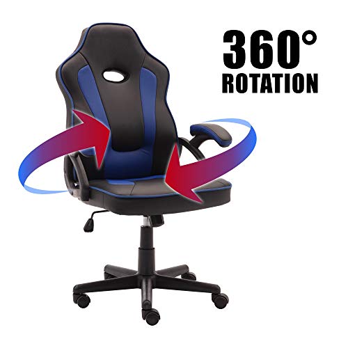 Play Haha. Silla de juegos de estilo de carreras, giratoria, silla de oficina, silla ergonómica para conferencias, silla de trabajo con soporte lumbar de piel sintética con silla de trabajo ajustable