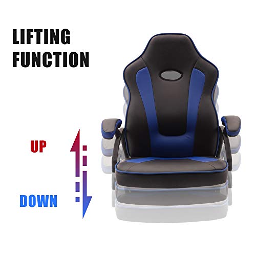 Play Haha. Silla de juegos de estilo de carreras, giratoria, silla de oficina, silla ergonómica para conferencias, silla de trabajo con soporte lumbar de piel sintética con silla de trabajo ajustable