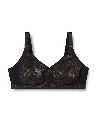 Playtex Ideal Beauty Lace, Sujetador de Encaje Sin Aros para Mujer, Negro (Black Grey), 105B (Talla del Fabricante: 40B)