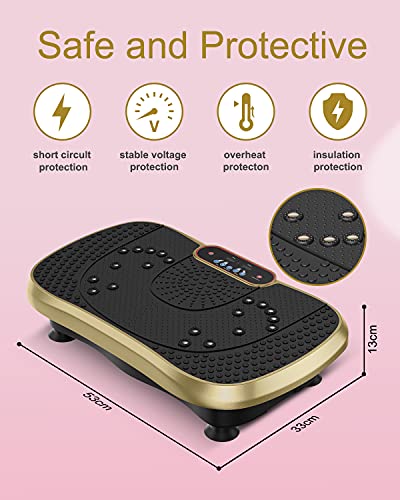 Pokzon Fitness Plataforma vibración Ultra Slim Placa Vibratoria Power Plate Equipamiento Deportivo Para el Hogar Placa Vibratoria Deporte