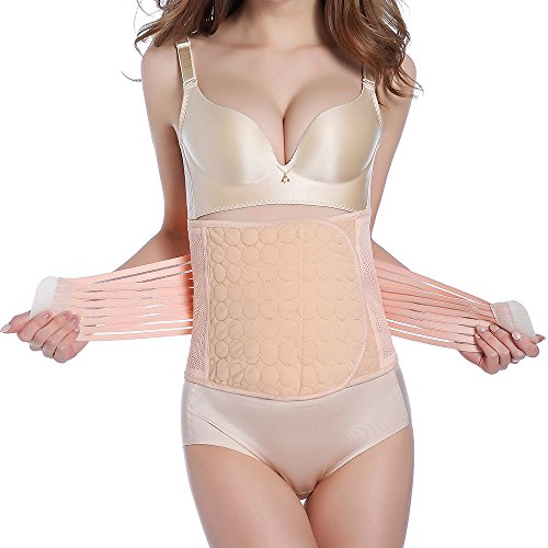 Ponmoo Faja Cinturon Postparto Reductora Cintura Moldeadora para Mujer Maternidad Recuperación Postpartum Support Belt - Beige, XL