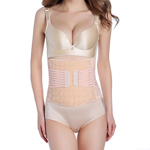 Ponmoo Faja Cinturon Postparto Reductora Cintura Moldeadora para Mujer Maternidad Recuperación Postpartum Support Belt - Beige, XL