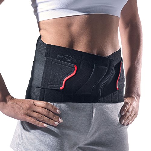 Porostrap Donjoy ayuda trasera abrazadera deportes elástica soporte Lumbar - aguda y crónica baja dolor de espalda, espalda esguinces, tallas XS (56 - 66 cm) a XL (117 - 145 cm) Talla:XS